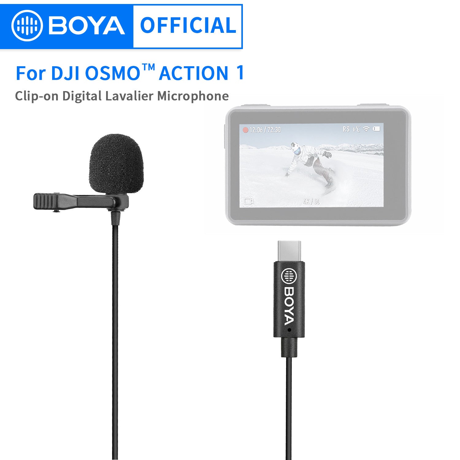ميكروفون Digital Lavalier Type-C من Boya ميكروفون Digital Lavalier Type-C من Boya